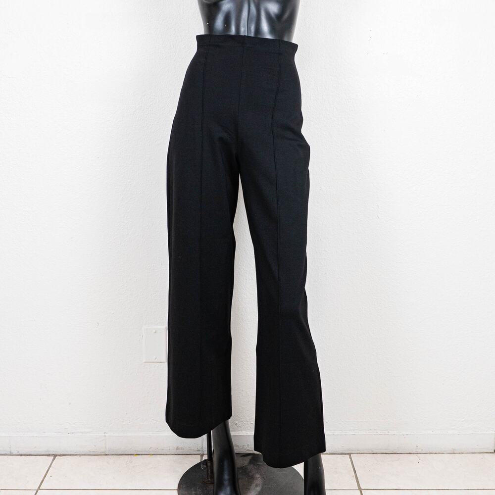 RIPLEY RADER Black Ponte Knit Cropped Straight Leg Pant size 3 (Medium) - Picture 2 of 11